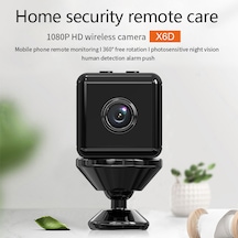 Yunboo X6d Mini Güvenlik Kamerası: 1080p Wifi, Gece Görüşü, Hareket Algılama, 150 Geniş Açı 113 Karakter