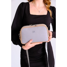 Just Polo Gri Taba Ayarlanabilir Uzun Askılı Bölmeli Kadın Omuz Çantası Pbu4023 74230929