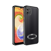 Galaxy Uyumlu A03 Kılıf Kamera Korumalı Logo Gösteren Klfs Omega Kapak - Siyah Siyah