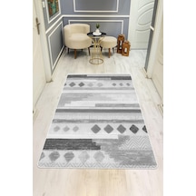 Modern Desenli Dijital Baskı Kaymaz Taban Halı H1115 Renkli