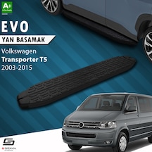 S-dizayn Vw Transporter T5 Uzun Şase Evo Siyah Yan Basamak 253 Cm 2003-2015 A+ Kalite