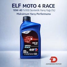 Elf Moto 4 Race 10w-40 %100 Sentetik 4 Zamanlı Yarış Performansı Motosiklet Yağı 1 Litre