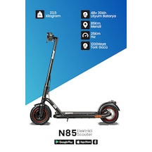Electroll N85 Elektrikli Scooter 1200 Watt Yenilikçi Teknoloji, Zarif Tasarım, Üstün Konfor, Güvenli Sürüş Siyah