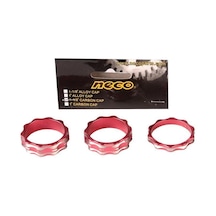 Neco Bisiklet Boğaz Altı Bilezik 1-1/8 Spacer-r 28.6 Kırmızı Gidon Spacer Seti 3'lü Kırmızı