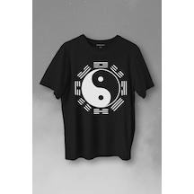 Hyuga Clan Symbol Characters Ying Yang Naruto Baskılı Tişört Unisex T-shirt 001