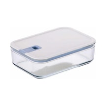 Neoflam Perfect Seal Dikdörtgen Cam Saklama Kabı 2300 ML Beyaz