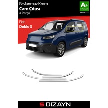 S-dizayn Fiat Doblo 3 Krom Cam Çıtası 4 Prç 2022 Üzeri A+ Kalite