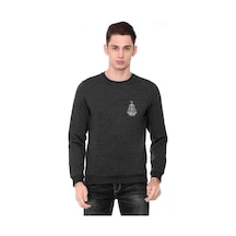 Çapa Ve Dümen Illüstrasyon Gemi Çapa Baskılı Füme Erkek Sweat
