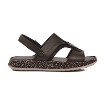 Kahve Hakiki Deri Erkek Sandalet 2050 M Kahve Kahverengi