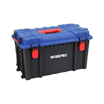 Workpro Wp283031 Kilitli Profesyonel Takım Çantası 38 Lt Mandallı Pp Gövde 25 Kg Taşıma Kapasiteli