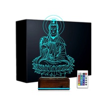 Luvivia Yoga Buda Lotus 3d Lamba - Masa Gece Lambası Şeffaf