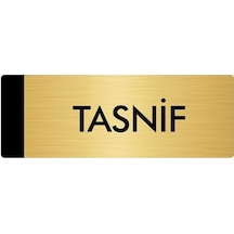 Metal Yönlendirme Levhası, Departman Kapı Isimliği Tasnif 10x20 Cm Altın Renk