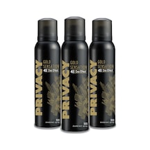 Privacy Man Gold Sensation Erkek Deodorant Sprey 3 x 150 ML