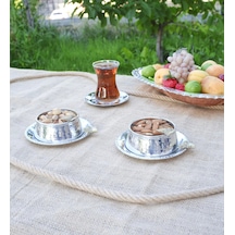 Bakır Çerezlik Kelebekli Tabaklı Model Gümüş Renk