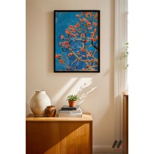 Van Gogh Badem Çiçeği, Siyah Çerçeveli Duvar Tablosu - Modern Ev Dekorasyonu