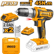 Ingco Ing-CIDLI200215 Li-ion Akülü 10 MM 20V 2.0AH Darbeli Matkap