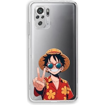 Redmi Note 10 Ve 10s Uyumlu Monkey D. Luffy Tasarımlı Baskılı Silikon Kılıf Renkli