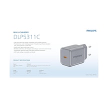 Philips Dlp5311c Type-c Hızlı Şarj Adaptörü, 33w Hızlı Şarj, Akıl