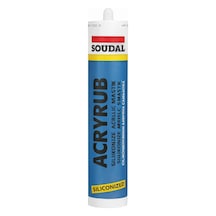 Soudal Acryrub Siliconized Akrilik Mastik Siyah Boyanabilir & Silikonlu Derz Dolgu İç Cephe Sızdırmazlık Ve Diğer