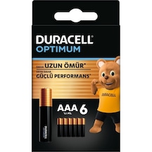 Duracell Optimum AAA Alkalin İnce Kalem Piller 1.5 V LR03/MN2400 6’lı Paket