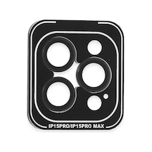 Joko Apple, Uyumlu iPhone 15 Pro Max Pvd Metal Kamera Lens Semeglbl - 20 - Siyah