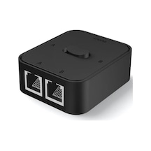 4146 2 Port Rj45 Ethernet Switch Çevirici Çoklayıcı 2 Portlu Manuel Ağ Anahtarı: 1000mbps Hız Desteği İle 2 Giriş 1 Çıkış Veya 1 Giriş 2 Çıkış Kullanımı Ağa Herhangi Elektriksel Parazit Olmaz