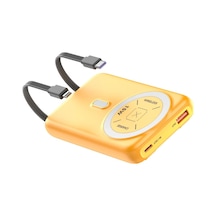 Fuchsia J39 10.000 Mah 20w Pd Dahili Kablolu Magsafe Powerbank - Turuncu Turuncu