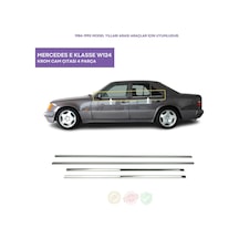 Mercedes E Klasse W124 Krom Cam Çıtası 4 Parça 1984-1995 Arası Paslanmaz Çelik