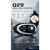 Q29 Motosiklet Kask Intercom Bluetooth Kulaklık 1080p Kamera Ipx6 Su Geçirmez 500m