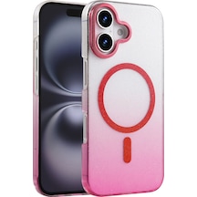 Apple iPhone Uyumlu   16 Plus Glossy Magsafe Kapak - Pembe