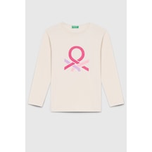 United Colors Of Benetton Benetton Kız Çocuk Uzun Kollu Tshirt Bnt-g23331 Lacivert