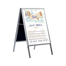 B2 50x70 Cm Alüminyum Çift Taraflı Kaldırım Reklam Poster A Pano - Ds044