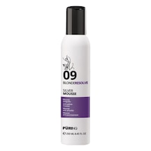 Purıng 09 Blonderesolve Sarı Gri Platin Saçlar İçin Turunculaşma Karşıtı Mor Silver Saç Köpüğü 250ml