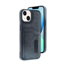 Newface Apple Apple iPhone Uyumlu  14 Kılıf Sara Kartvizitli Deri Kılıf - Siyah