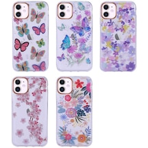 Apple Uyumlu iPhone 11 Uyumlu Desenli Simli Sert İnka Kılıf-no2 -