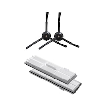 Roborock S7 Max Ultra Uyumlu 2 Adet Hepa Filtre 2 Adet Siyah Yan Fırça