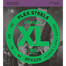 D'addario Efx220 Flexsteels Bas Gitar Tel Seti - 40-95 Super Ligh