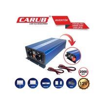 Carub Invertör 12v 2000 Watt 220v Yükseltic+ Usb Çıkış