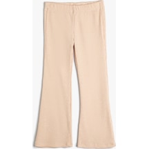 Koton İspanyol Paça Tayt Pantolon Beli Lastikli Fitilli Bej 4wkg40353ak 4WKG40353AK057 Ekru