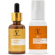 ﻿Vitanova Vitamin C Serum 30 ML + Leke Karşıtı Güneş Kremi SPF50+ 50 ML