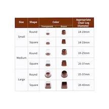 8 Adet Sessiz Mobilya Ayak Koruyucu - Ahşap Zeminler İçin Taban Feltli Tpe Ayaklık