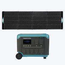 Antfea F3600 Ultra Taşınabilir Güç Kaynağı + 300w Taşınabilir Güneş Paneli 3.6 Kw / 3 Kwh / 300 W