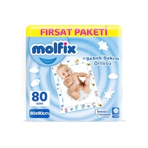 Molfix Bebek Bakım Örtüsü 60 x 60 CM Fırsat Paketi 80 Adet