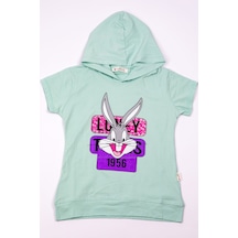 Hçm Kız Çocuk Tshirt Tavşan Baskılı A3 Suyesılı