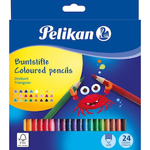 Pelikan Kuru Boya Kalemi Üçgen 24 Lü 700122 Çok Renkli