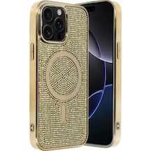 Joko Apple Apple iPhone Uyumlu  15 Pro Max Helen Magsafe Kapak - Gold Altın