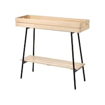 Çam Çiçeklik Natürel-Siyah Renk MeridyenDukkan 67 cm Saksılık Ev Dekorasyonu