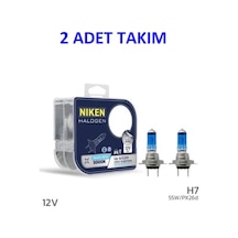 Nıken 2 Adet Takım Far Ampulü 12v H7 55w Beyaz Işık Ampul Px26d 5000k