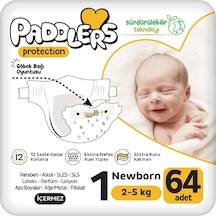 Protection Yenidoğan Bebek Bezi 1 Numara (2-5 Kg) 64 Adet Jumbo Paket - Hassas Ciltlere Uygun