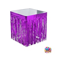 Metalik Mor Renk Masa Eteği Püskül Doğum Günü Süslemeleri 75 270 Mor Tüm Yaşlar